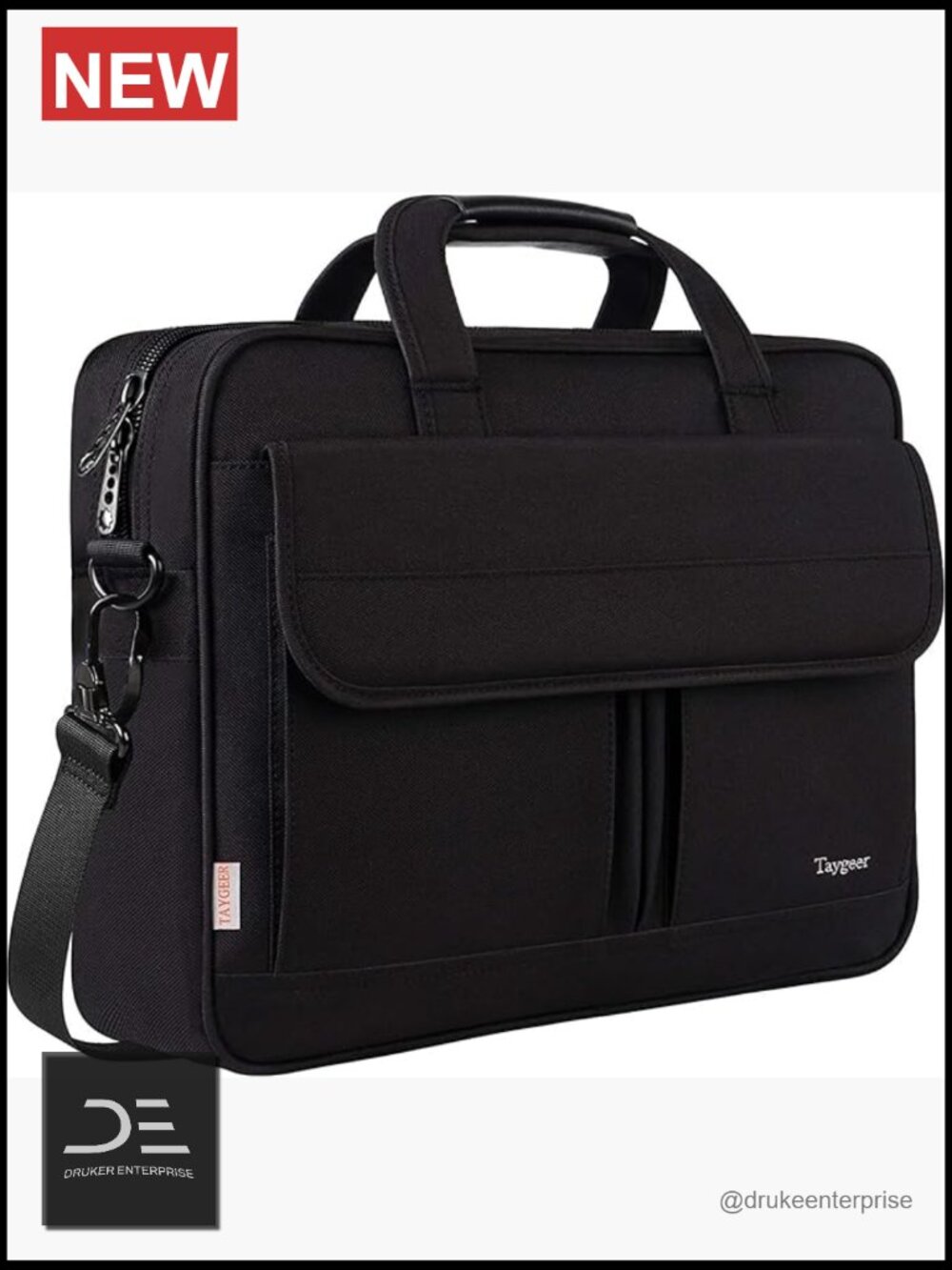 Water Resistant Messenger Shoulder Bag with Padded Laptop Compartment, Business